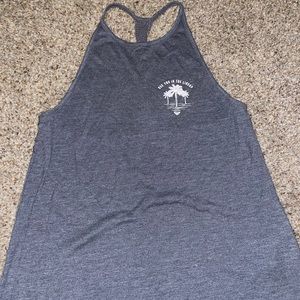 Light grey soft razor back tank. Size M. Roxy Brand.